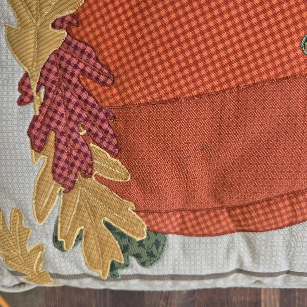 Set of 2 Fall Harvest Pillows Pumpkin Turkey Sunflower Thanksgiving 17x17